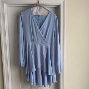 Light Blue Long Sleeve Dress